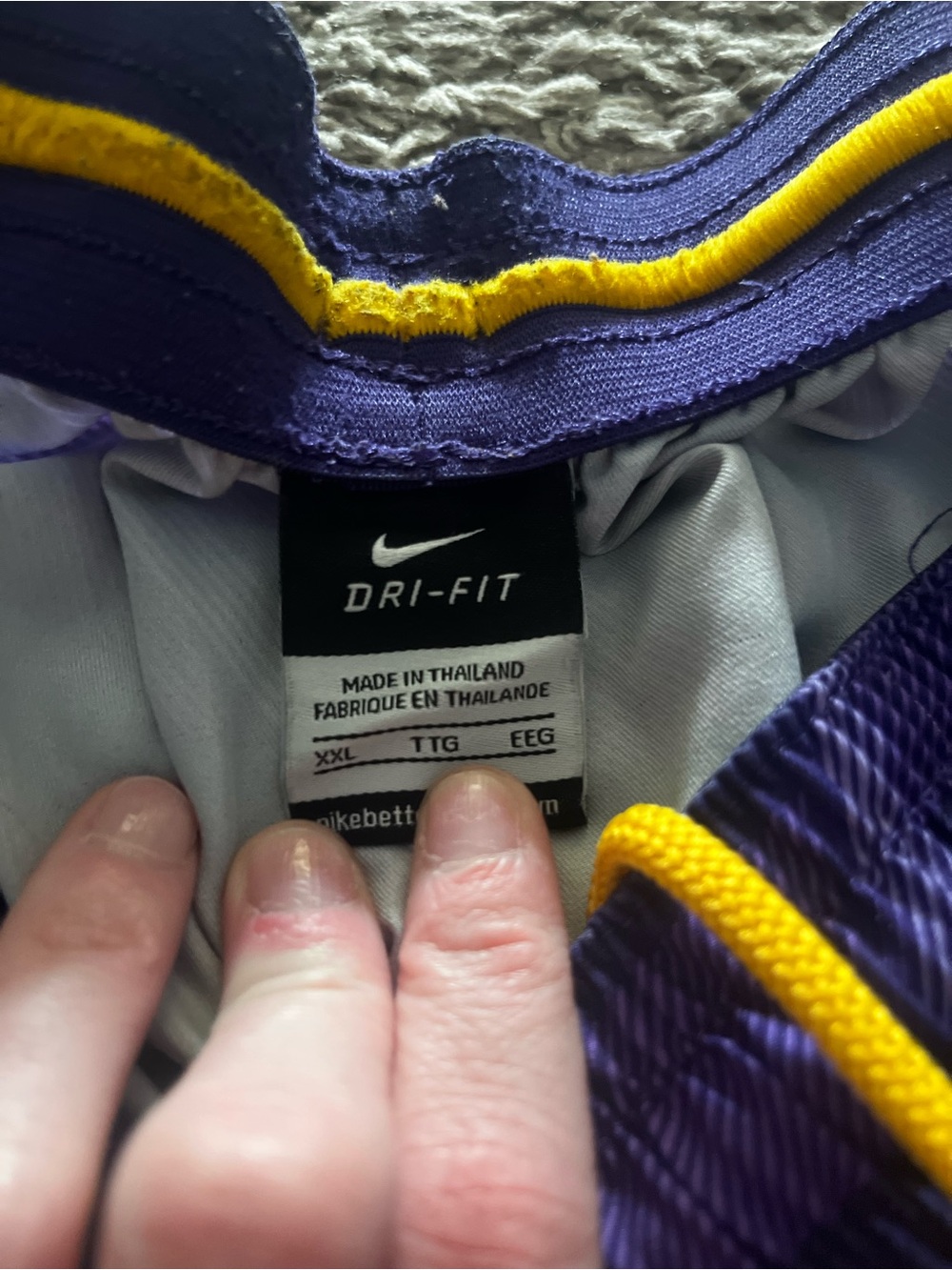 Nike Purple and Yellow Basketball Shorts - Picture 5 of 5